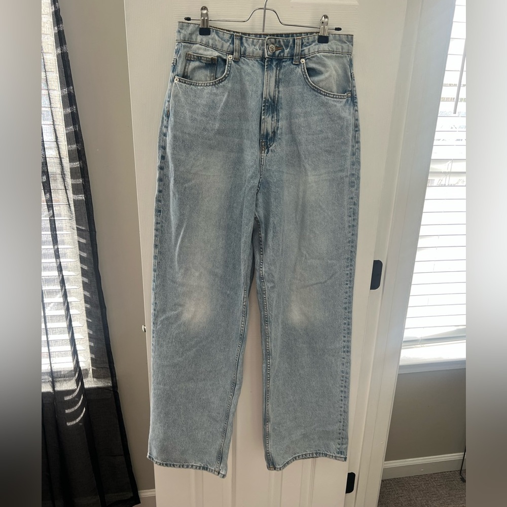 H&M Divided Light-Wash Wide-Legged Jeans